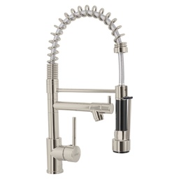 [49107] Monomando con doble salida para fregadero, Satin, Element