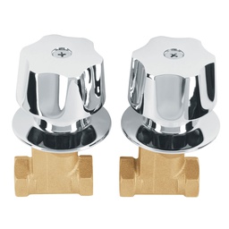 [49251] Juego llaves empotrar roscables, maneral metalico, Foset
