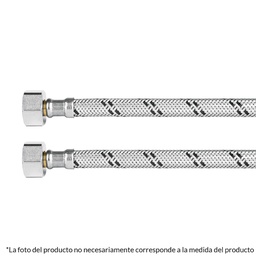 [49527] Manguera p/WC, acero inox, 1/2' x 7/8', 50 cm, Foset