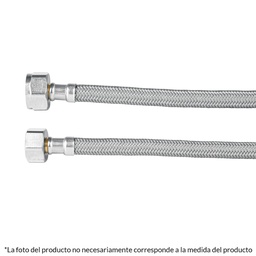 [49530] Manguera p/WC, vinilo gris, 1/2' x 7/8', 50 cm, Foset