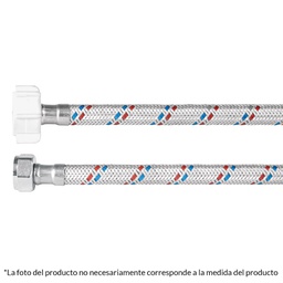 [49593] Manguera p/WC, aluminio, 1/2'x7/8' plast/metal, 50 cm, Basic