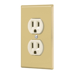 [48494] Placa armada 2 contactos polarizados,linea Standard,aluminio