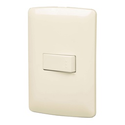 [48661] Placa armada 1 interruptor escalera marfil, linea Italiana