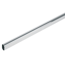[48977] Tubo ovalado para closet, 3.0 m, acero cromado, Hermex