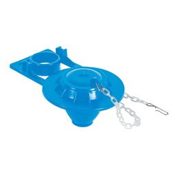 [49346] Sapo 2' para WC, PVC, azul, cadena plastica, Foset