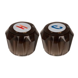 [49458] Juego 2 manerales acrilico humo p/lavabo y fregadero, Basic