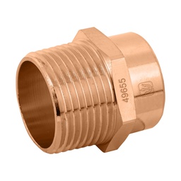 [49655] Conector de cobre, rosca exterior 1', Foset