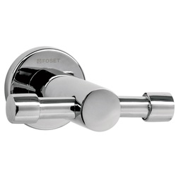 [49667] Gancho doble metalico cromo para toallas, Foset Element