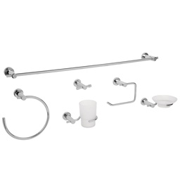 [49681] Juego de 6 accesorios para baño acabado cromo, Foset Element