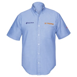 [60348] Camisa manga corta para hombre, azul, CH, Truper
