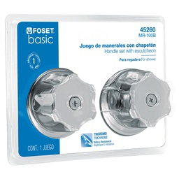 [45260] Juego de 2 manerales metalicos para regadera, en blister