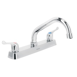 [45609] Mezcladora 8' p/fregadero, cuello corto, manerales palanca