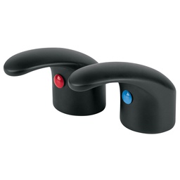 [45716] Juego manerales de palanca p/lav-fregadero,negro mate,Aqua