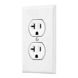 [45951] Placa armada contacto duplex,2 polos, linea Standard, blanco