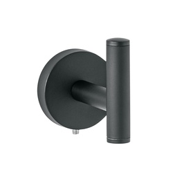 [45963] Gancho sencillo metalico acabado negro, Foset Tubig