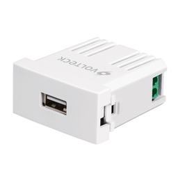 [46086] Cargador USB a la pared, 2.1A, linea Oslo, color blanco