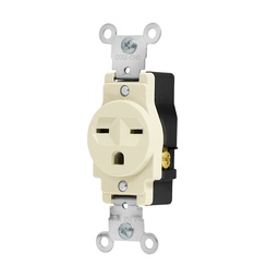 [46110] Contacto sencillo, cara de chino,  Standard, marfil, Volteck