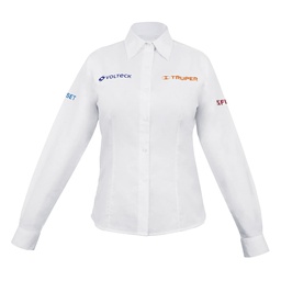 [63110] Camisa manga larga para mujer, blanca, EEG, Truper