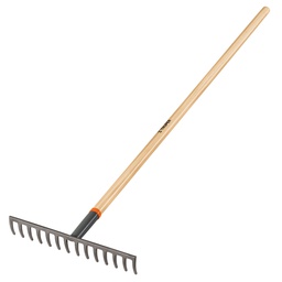 [100493] Rastrillo recto de 14 dientes, mango de 54', Truper