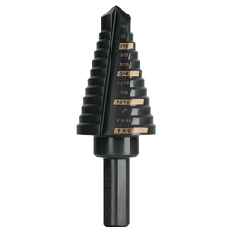 [101458] Broca escalonada oxido negro 12escalones 7/16 a 1-1/8,Truper