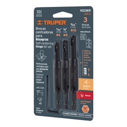 [102365] Juego de 3 brocas para bisagra, Truper