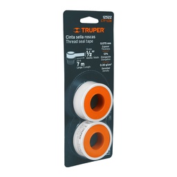 [12522] Blister con 2 cintas sella roscas 1/2' x 7 m, uso general