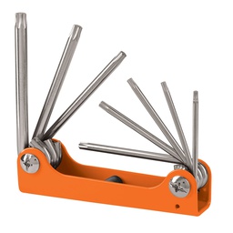 [15569] Juego de 8 llaves torx tipo navaja, cuerpo de lamina, Truper