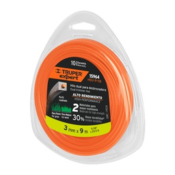 [15964] Rollo de hilo dual para desbrozadora, 3 mm x 9 m, Expert