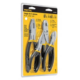 [22970] Juego de 4 pinzas, mangos de PVC, Pretul