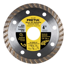 [27016] Disco de diamante de 4' x 1.2 mm rin turbo, Pretul