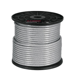 [44224] Metro cable flexible 1/4' acero 7x19 recubierto PVC, 75 m