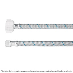 [45503] Manguera p/WC, vinilo gris, 3/8' x 7/8' tuerca plast, 30 cm