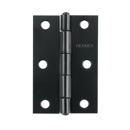 [45635] Bisagra rectangular 2-1/2' negra, Hermex