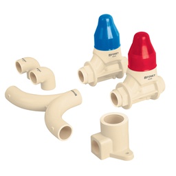 [46034] KIT conexiones CPVC para instalacion regadera, sin manerales