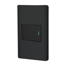 [47892] Placa armada negra 1 interruptor de 3 vias 1.5 mod, Lisboa