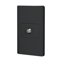 [47905] Placa armada negra 1 toma de TV, 1.5 modulos, Lisboa