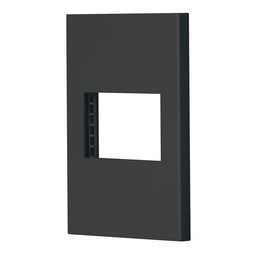 [47984] Placa 1 ventana, 1.5 modulos, linea Española, color negro