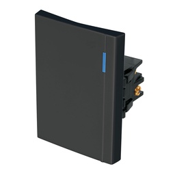 [47990] Interruptor de 3 vias, 3 modulos, linea Española, negro