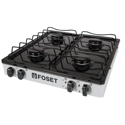 [48150] Parrilla de gas de sobreponer 4 quemadores, blanca, Foset