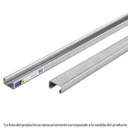 [47756] Perfil unicanal solido de 3 m, 4 x 4 cm, calibre 18, Volteck