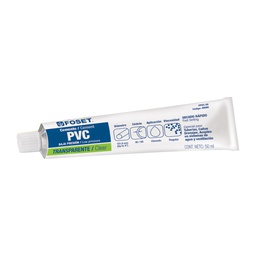 [49560] Cemento para PVC en tubo de 50 ml, baja presion, Foset