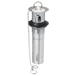 [49982] Contra p/lavabo c/rebosadero, tapon y cadena, cromo, 1-1/4'