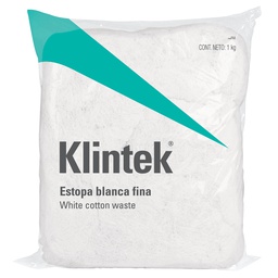 [57000] Bolsa de 1 kg de estopa color blanca, Klintek