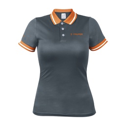 [61087] Playera polo performance para mujer, gris, M, Truper