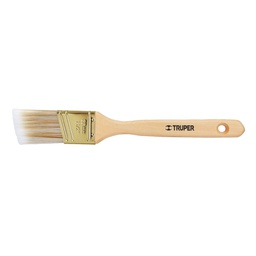 [13338] Brocha cerdas sinteticas 1-1/2' corte angular, mango madera