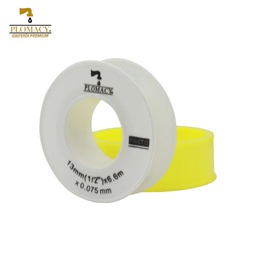 [CT13] Cinta Teflon 1/2" x 6.6 Mts. x 0.075 mm. Plomacy (CT13)