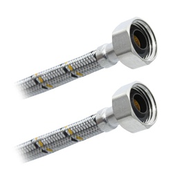 [CFL40] Conector Flexible Para Lav - Freg 1/2"FIP x !/2"FIP x 40cm. Aluminio Plomacy (CFL40)