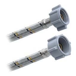 [CSA55] Conector Flexible Para Sanitario 7/8" AM X 1/2" AM X 55cm. Acero Inox. Plomacy (CSA55)