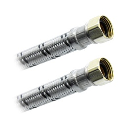 [CBA60] Conector Flexible Para Boiler 1/2" X 1/2" X 60cm. Aluminio Plomacy (CBA60)