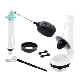 [2718] Herraje WC Euro-Tec 3&quot; x 10&quot;  Pal. Cromada Tornillos Plasticos y Esponjoso (2718)